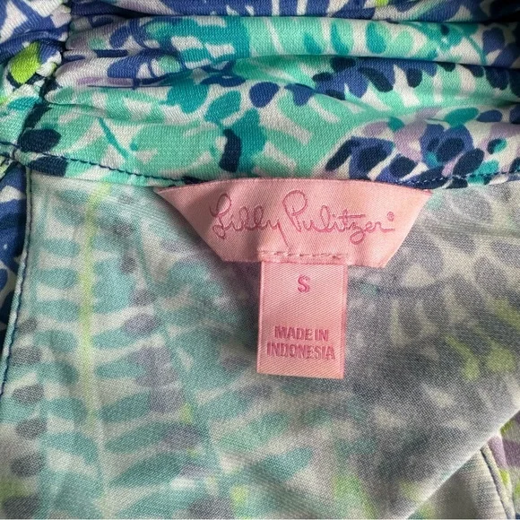 🐬Lilly Pulitzer Felizia Dress In Blue Current Fantasea🐬 - Picture 8 of 9